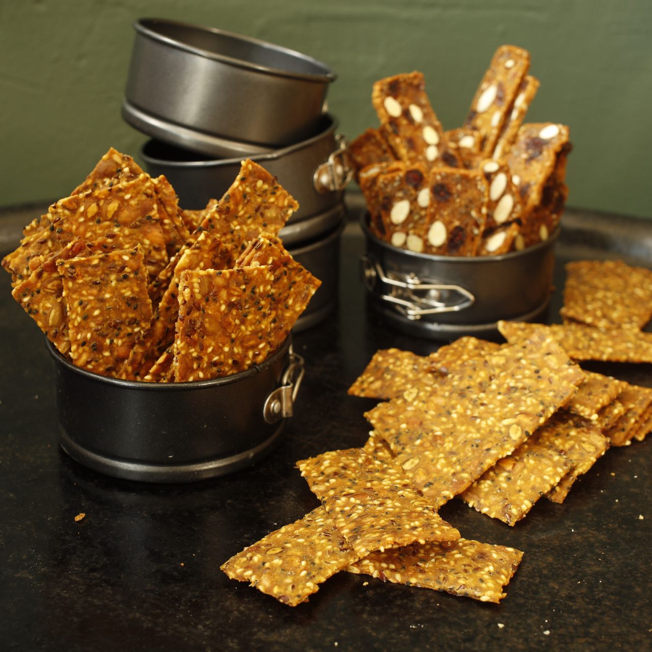 cranberry & almond crackers