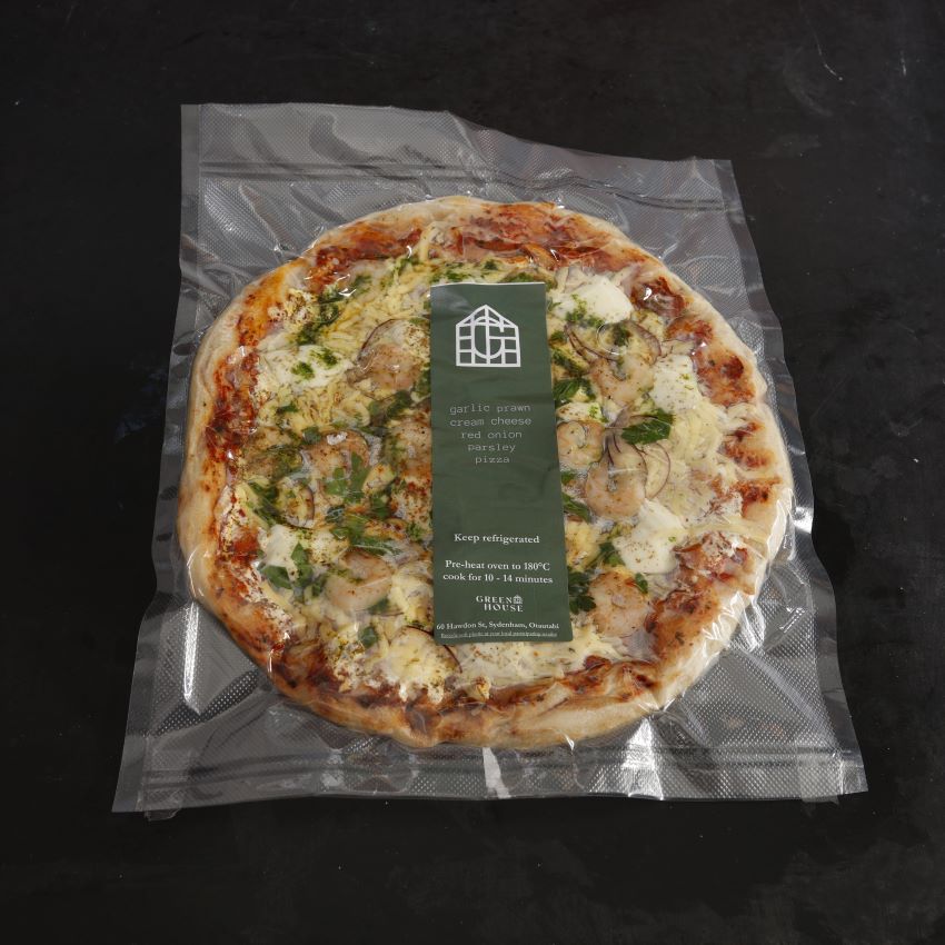garlic prawn, cream cheese & parsley