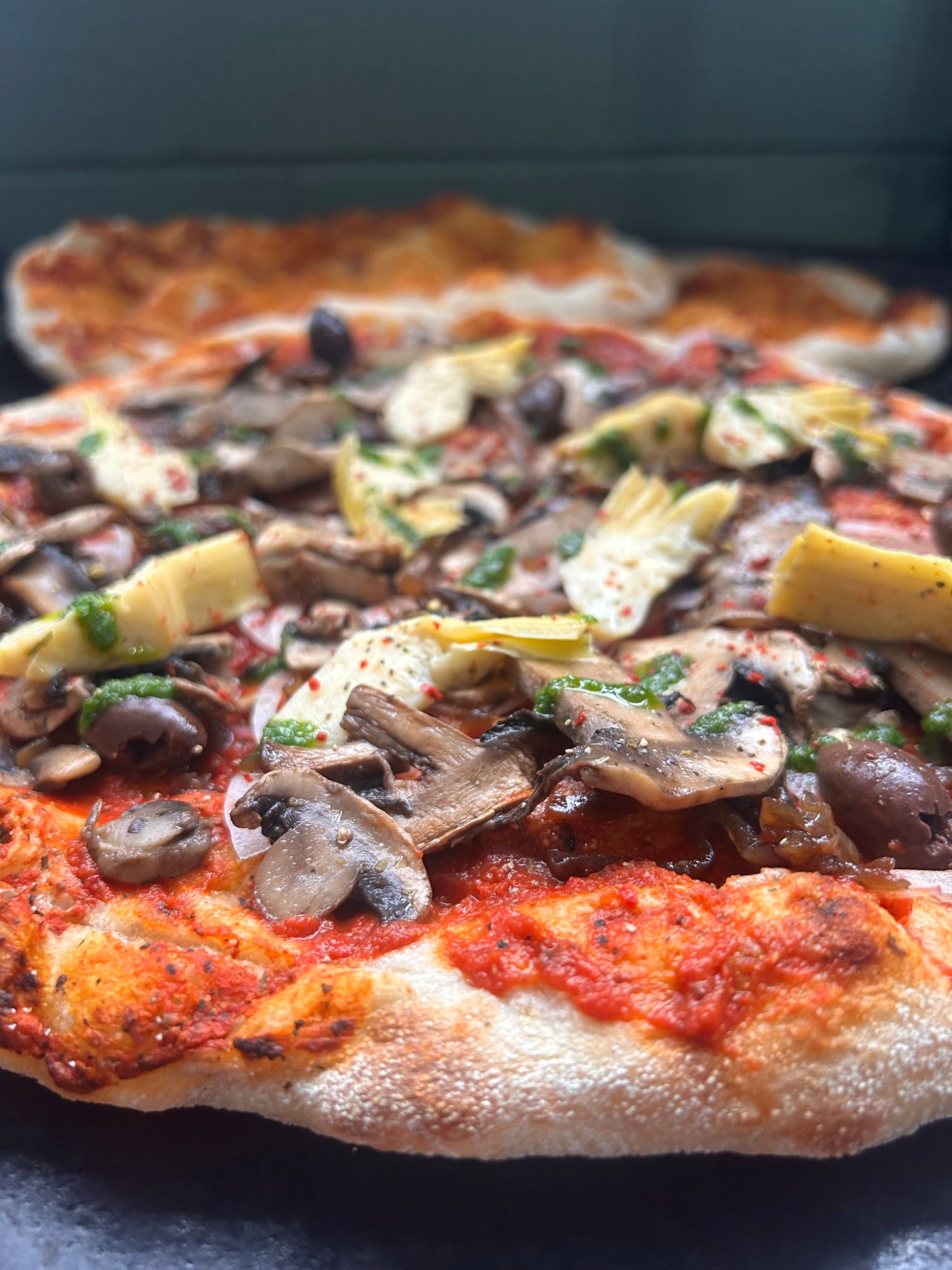ONLINE ONLY - vegan, mushroom, artichoke, olive and harissa sauce