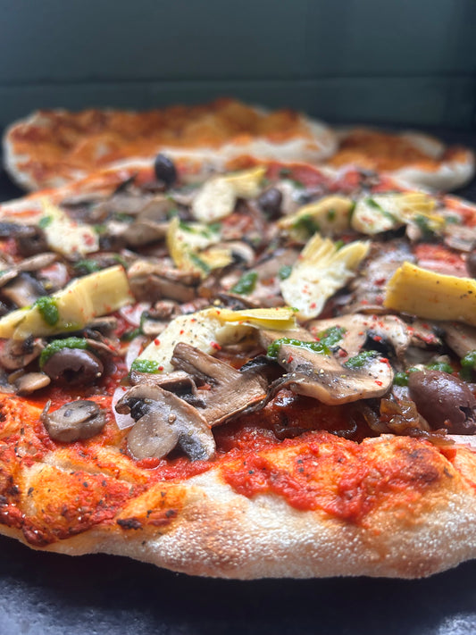 ONLINE ONLY - vegan, mushroom, artichoke, olive and harissa sauce